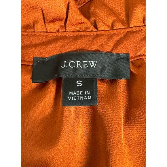 J.Crew Gathered Ruffle Drapey Top in Deep Ember Size S - Picture 3 of 8